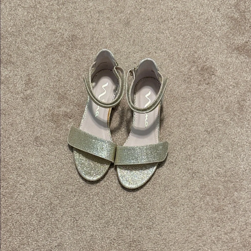 Nina Sparkly Gold Kids Dress Shoes size 13